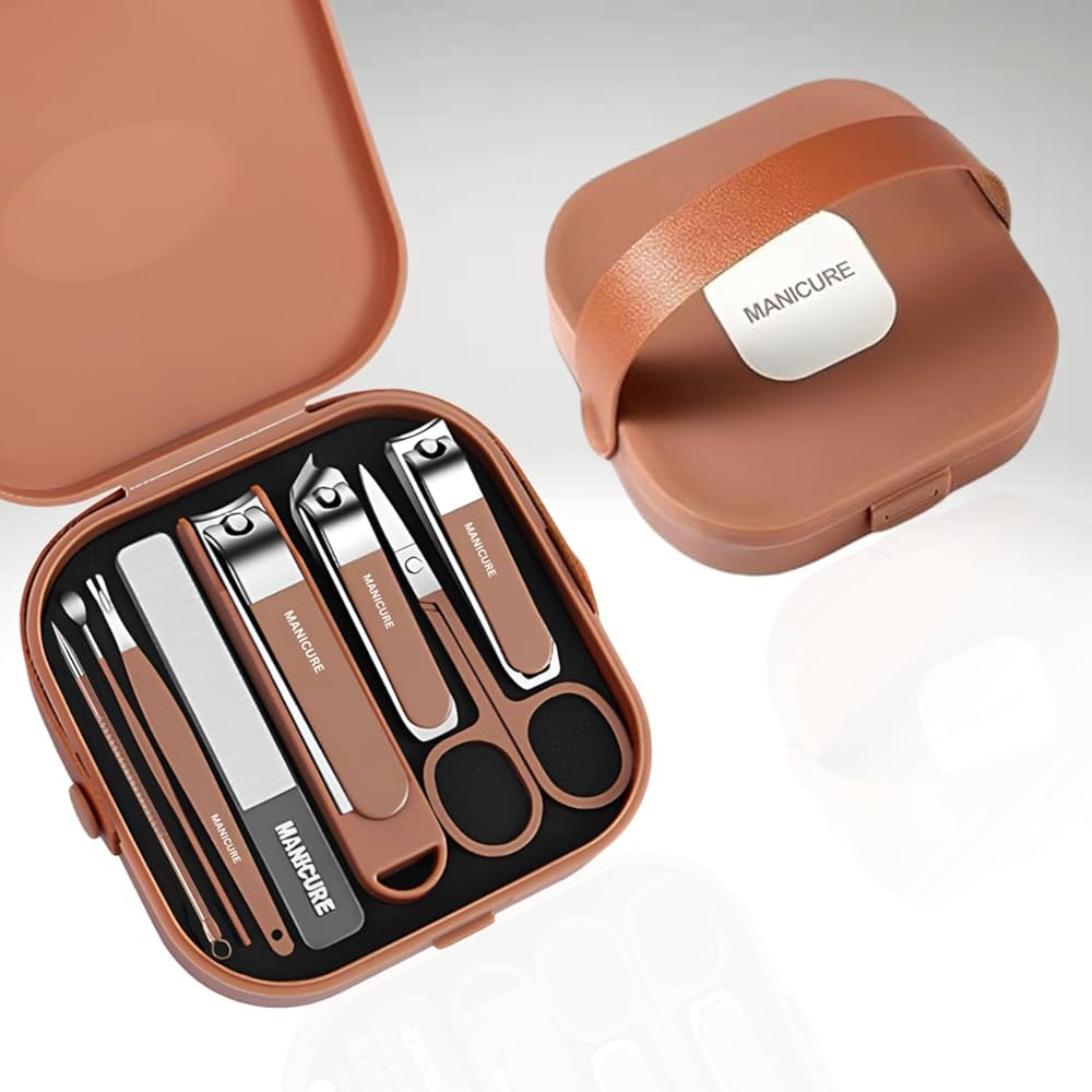 61SAVjyhBL._UF10001000_QL80_.jpg Portable Manicure Set 8 Pieces - Image 1