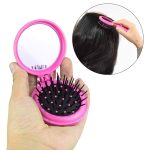 Portable Pocket mirror with Hair brush - Image 3