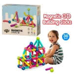 Magnetic 3D Building Sticks 36 pcs
