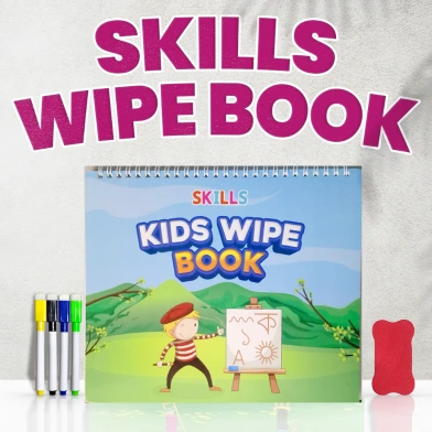 Skill_Kids_Wipe_Book_Learning_And_Writin-SKILLS-940aa-365968.webp Skill Kids Wipe Book Learning and Writing Book with 4 Marker and Duster - Image 1