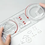 (২ পিস) Multifunctional Geometric Ruler - Image 2