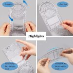 (২ পিস) Multifunctional Geometric Ruler - Image 4